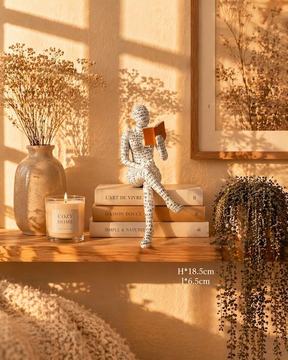 Abstract Thinker Sculpture | Modern Resin Sta...
