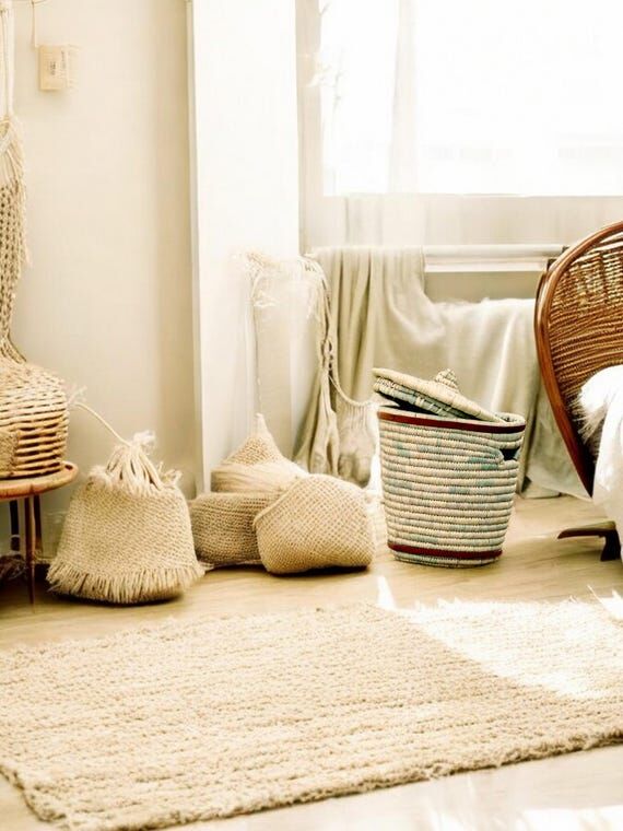Maison Zoe woven basket - woven laundry baske...