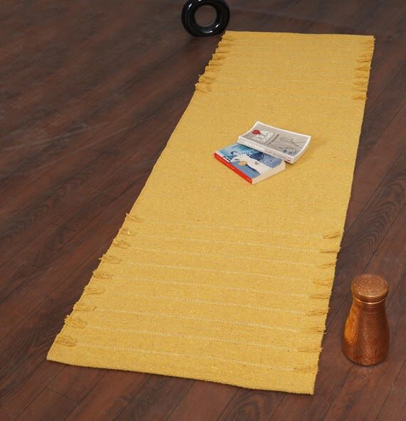 2x6 Ft Organic Cotton Yoga Mat | Eco-Friendly...