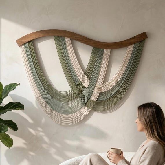 The Flow Wall Hanging, Scandinavian Wood Art ...