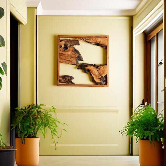 Handmade Olive Wood Wall Decor, Unique Live E...