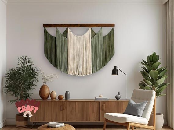 Nordic Boho Macrame Wall Hanging – Handmade...