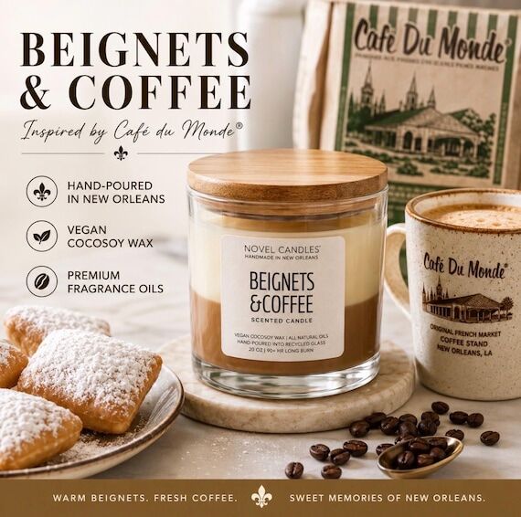 Beignets & Coffee Scented Candle – Official...