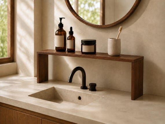 Bathroom Counter Organizer Wooden Sink Caddy ...