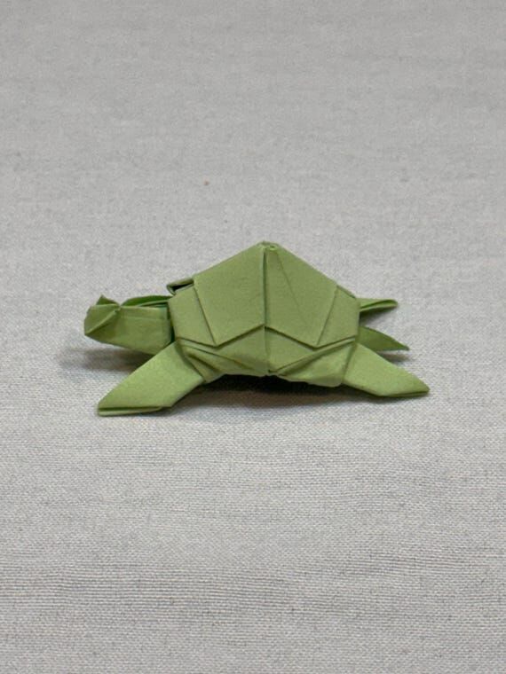 Handmade Origami Turtle – Intricate Paper S...