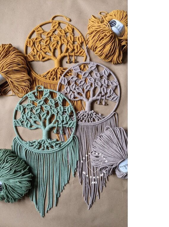 Macrame Tree of Life,Macrame dreamcatcher wal...