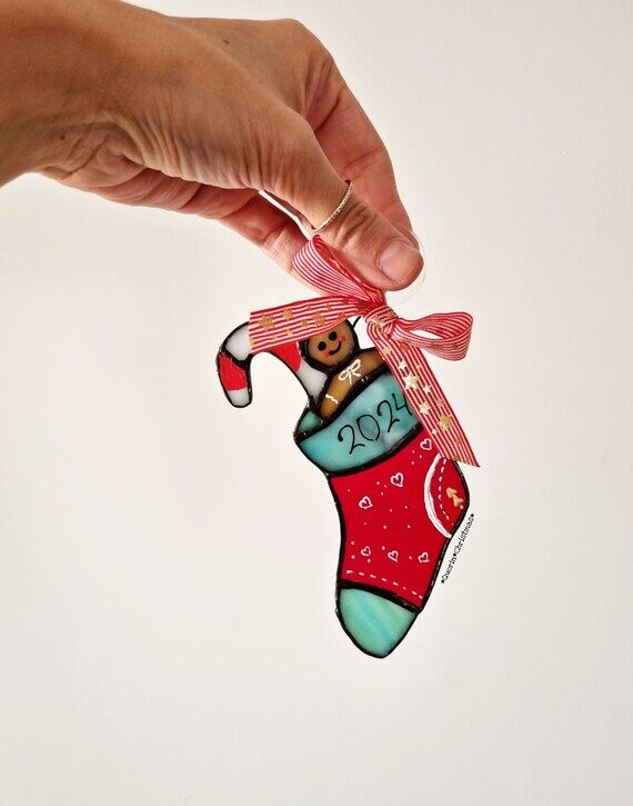 Happy Holiday Stockings!Stained glass socks,...