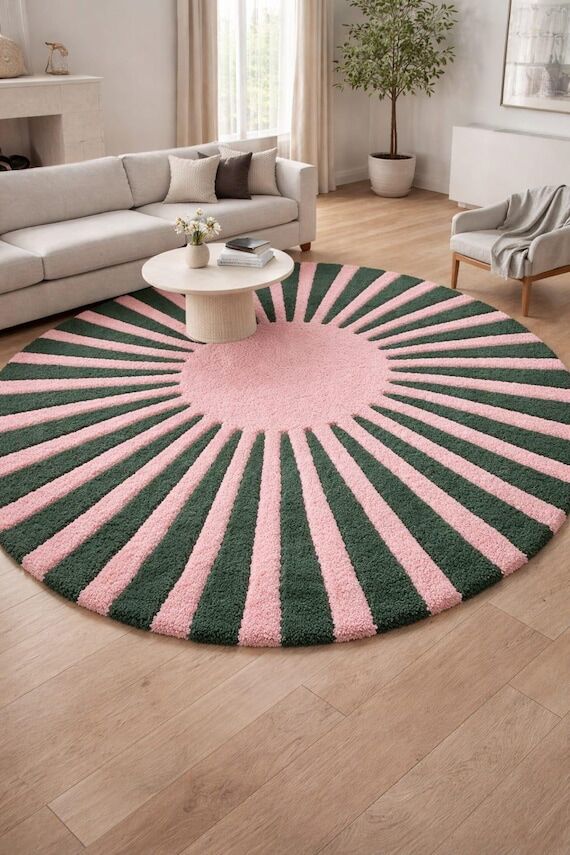 Hand Tufted Round Rugs For Living Room | Sust...