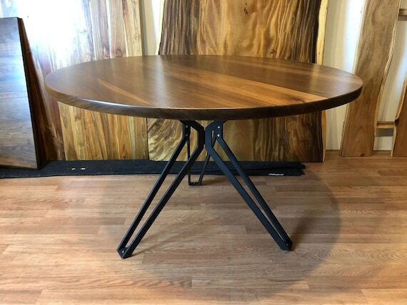 Star pedestal metal table base legs black for...