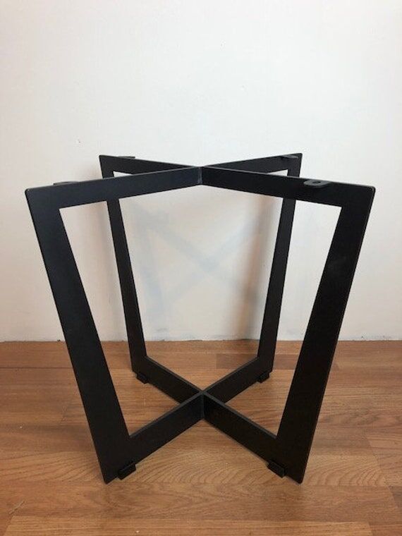 Side table end table metal base black for woo...