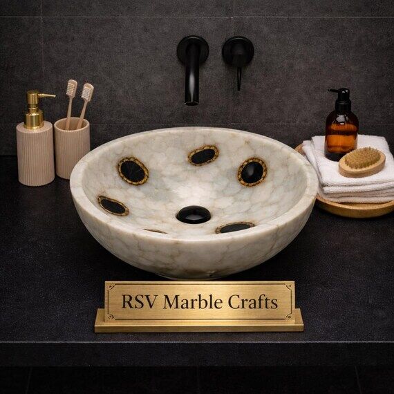 Luxury Agate Sink Natural Stone Wash Basin | ...