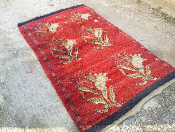 Turkish Oushak Rug Tulu,Vintage Rug,Home livi...