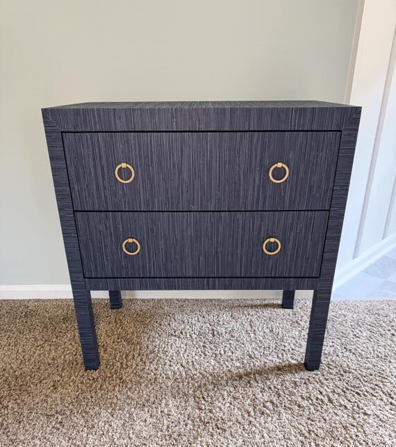 Handmade Grasscloth Drawer Cabinet: Modern Co...
