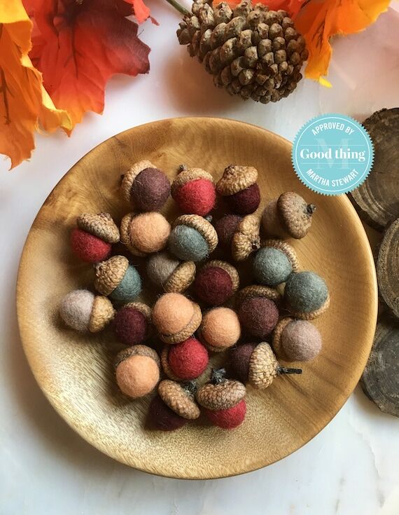 Wool Felted Acorns - Fall Colors - Fall Decor...