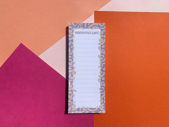 Grocery planner, shopping list notepad, 3.5x8...