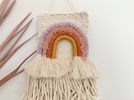 Rainbow Wall Hanging // Fiber Rainbow, Nurse...