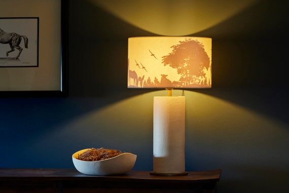 Handmade Ceramic Table Lamp: Farm View Lampsh...