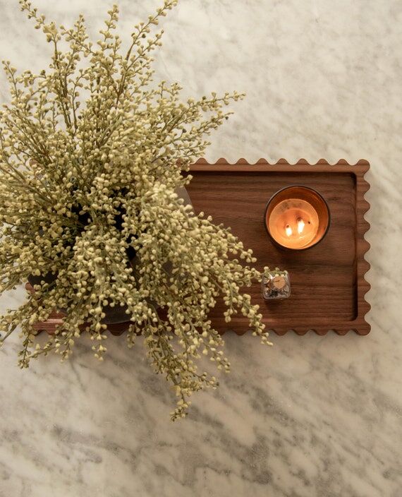 Handmade Walnut Scallop Tray - Ideal Home, Li...