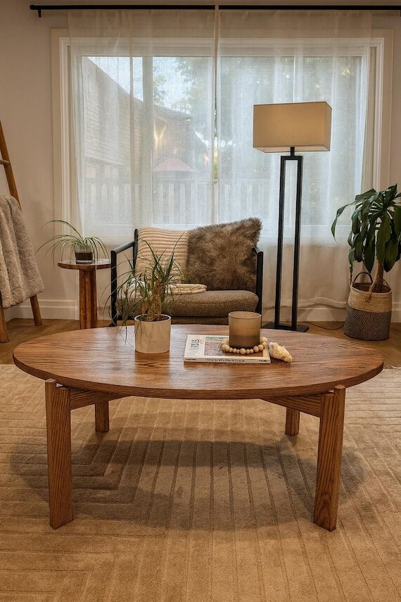 Oval Shaped Coffee Table : Mid-Century Modern...
