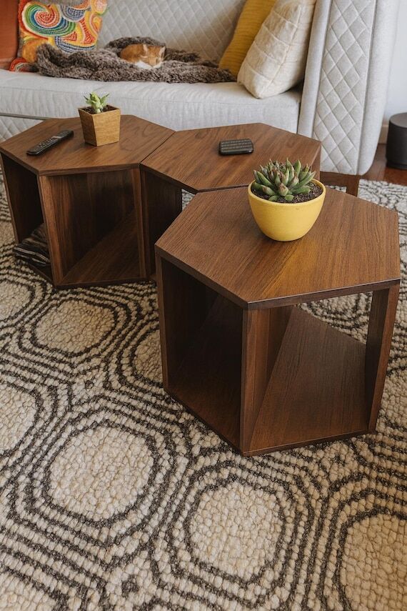 Modular Coffee Table: Minimalist Accent End T...
