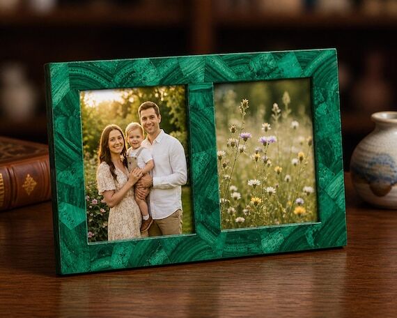 Handcrafted Malachite Photo Frame – Luxury ...