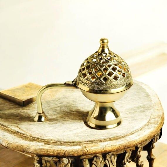 Brass Incense Holder: Minimalist Home , Medit...