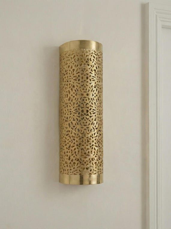 Handmade Brass Wall Sconce Light | Moroccan B...