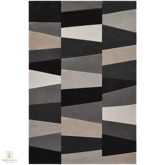 Modern Geometric Area Rug, Contemporary Abstr...