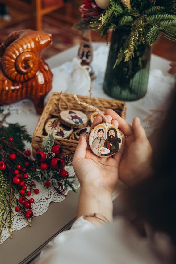 Christmas wooden toy, Christmas wood decor, C...
