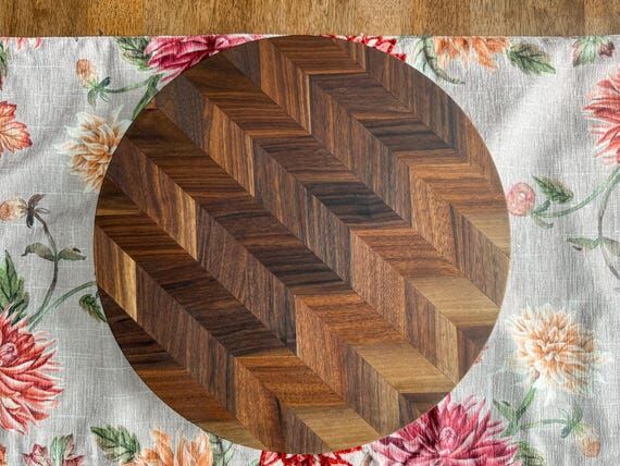 Walnut Lazy Susan Turntable — Handmade Chev...