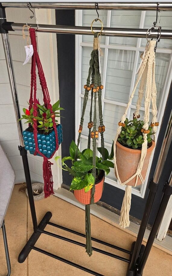 Handmade Macrame Plant Hanger, Colorful Decor...