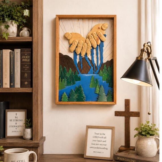 Living Water Wall Art Religious Home Decor Fa...