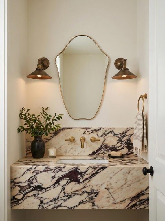 Irregular Mirror – Gold Antique Brass Mirro...