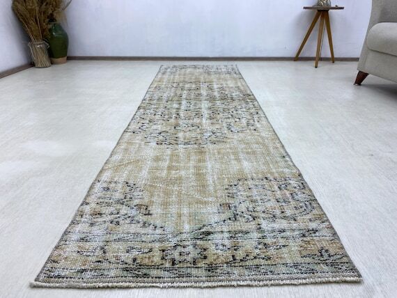 2.2x8.0 ft, Turkish Oushak Vintage Runner Ru...