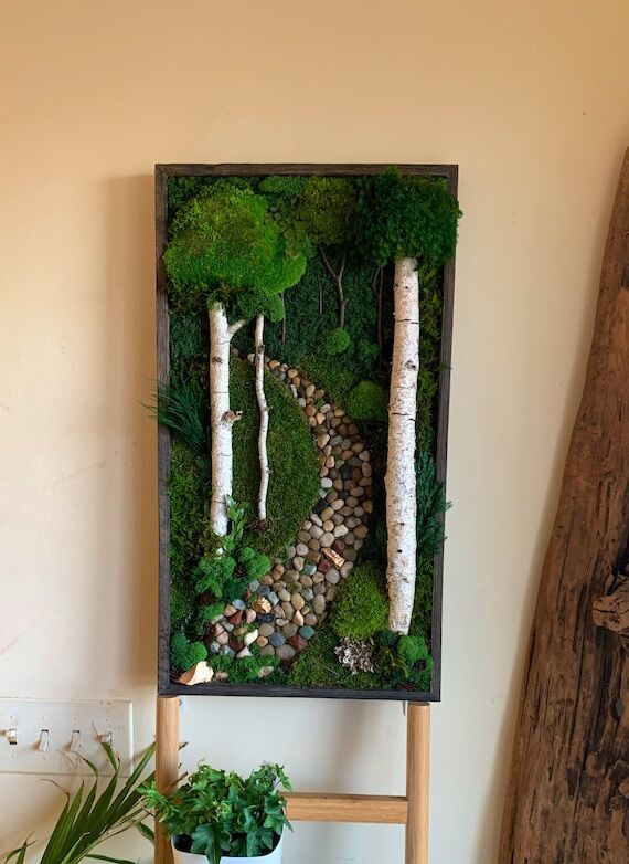 26x14” Moss Wall Art. Journey. Preserved Mo...