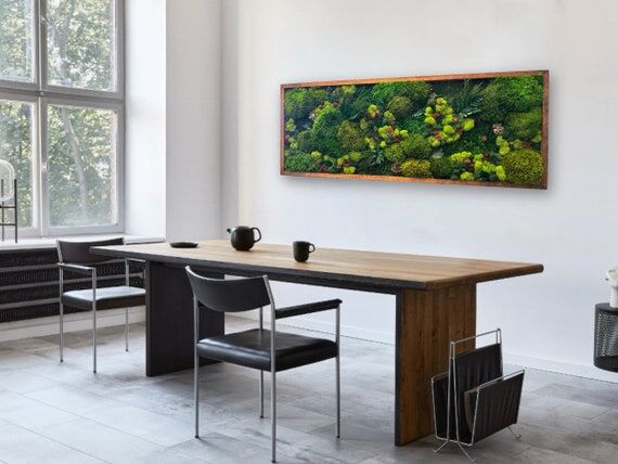 Preserved Moss Wall Art: Handmade Wood Frame,...