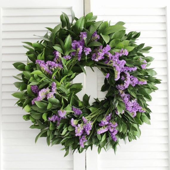 Fresh Handmade Wreath – 20” Purple Haze W...