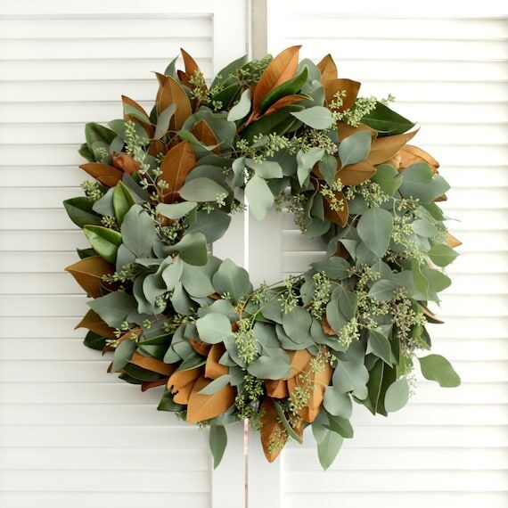 Fresh Handmade Wreath - Magnolia + Seeded Euc...