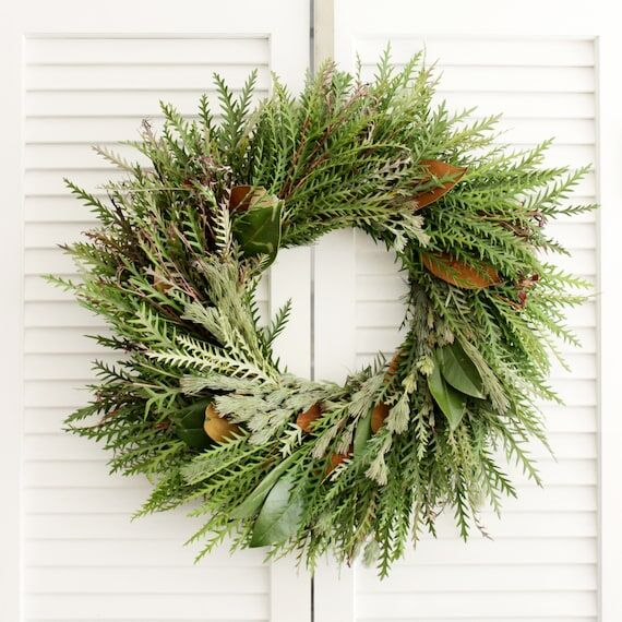 Fresh Handmade Cozy Cottage Wreath - Greenery...