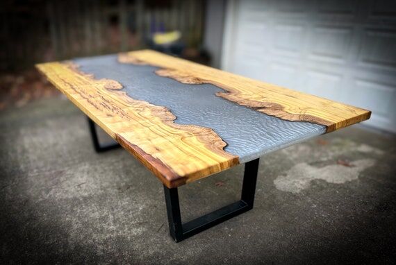 Marvelous Handcrafted Myrtle Epoxy Resin Rive...
