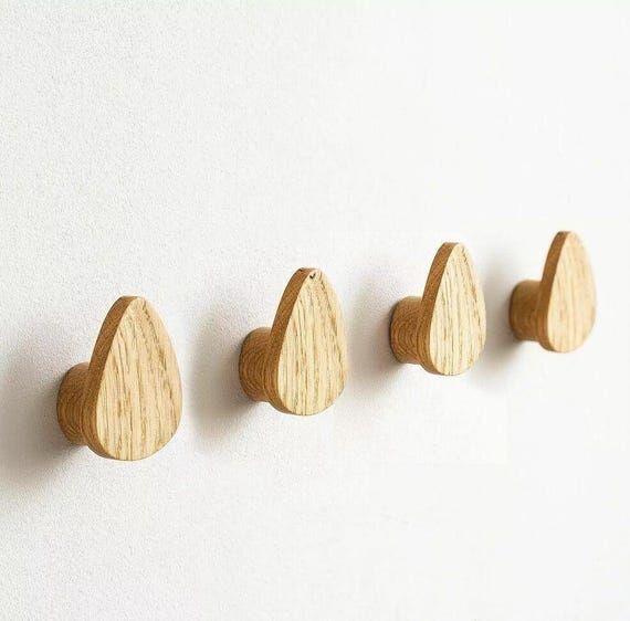 Handmade Wooden Wall Hook: Rustic Coat Rack, ...