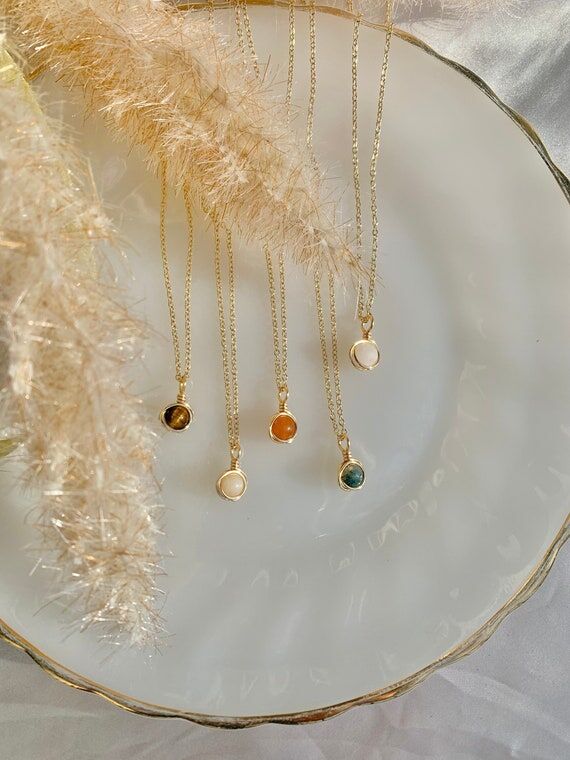 Sara Necklace | Mini Gold Filled Wire Wrapped...