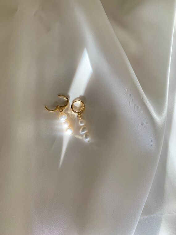 Presley Earrings | Freshwater Pearl Dangle Ea...