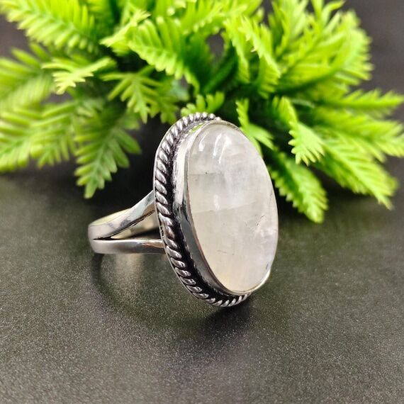 Natural Moonstone 925 Sterling Silver Handmad...