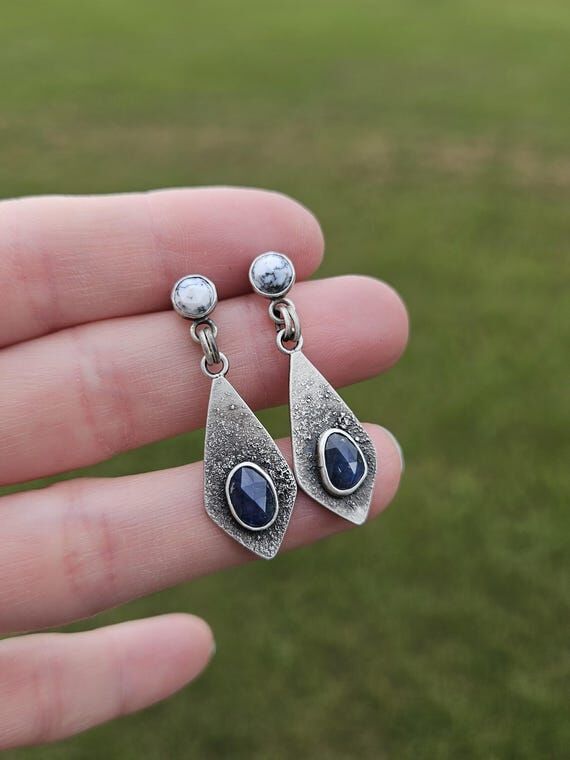 Gemstone Stardust Stud Earrings. Multi Gemst...