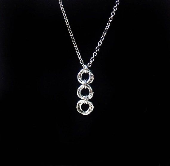11th Anniversary Love Knot Necklace • Doubl...
