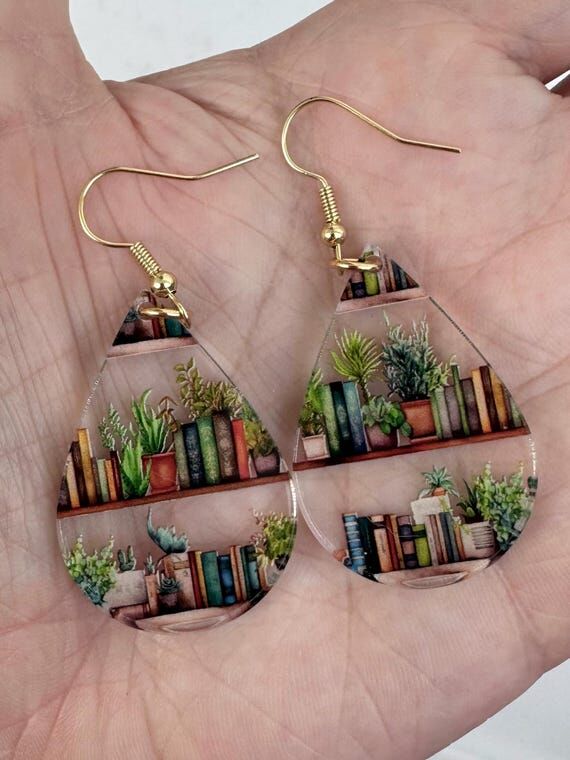 Fun Book Earrings - Handmade Jewelry Gift for...