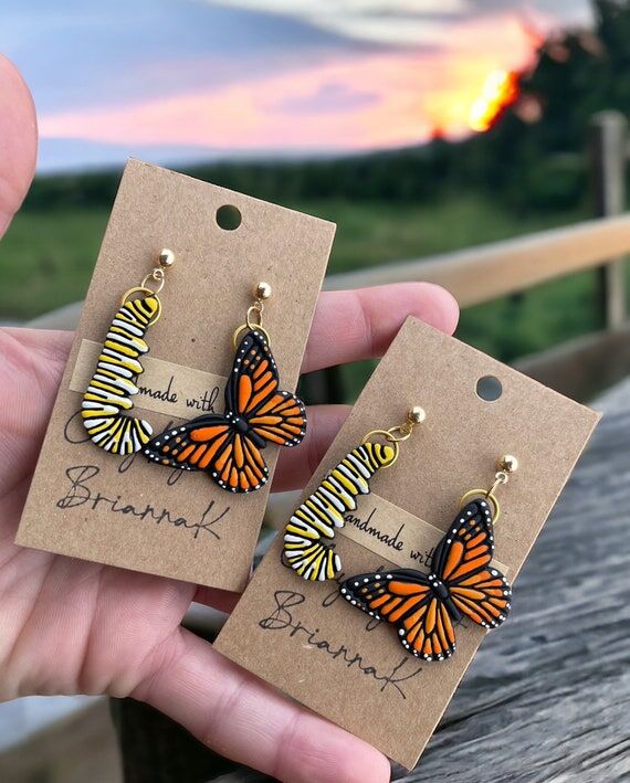 Monarch Butterfly and caterpillar asymmetrica...