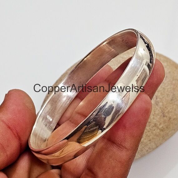 Chunky Sterling Silver Bangle Bracelet – Ha...