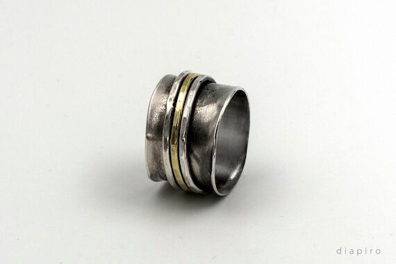 Handmade Sterling Silver Spinner Ring: Anxiet...